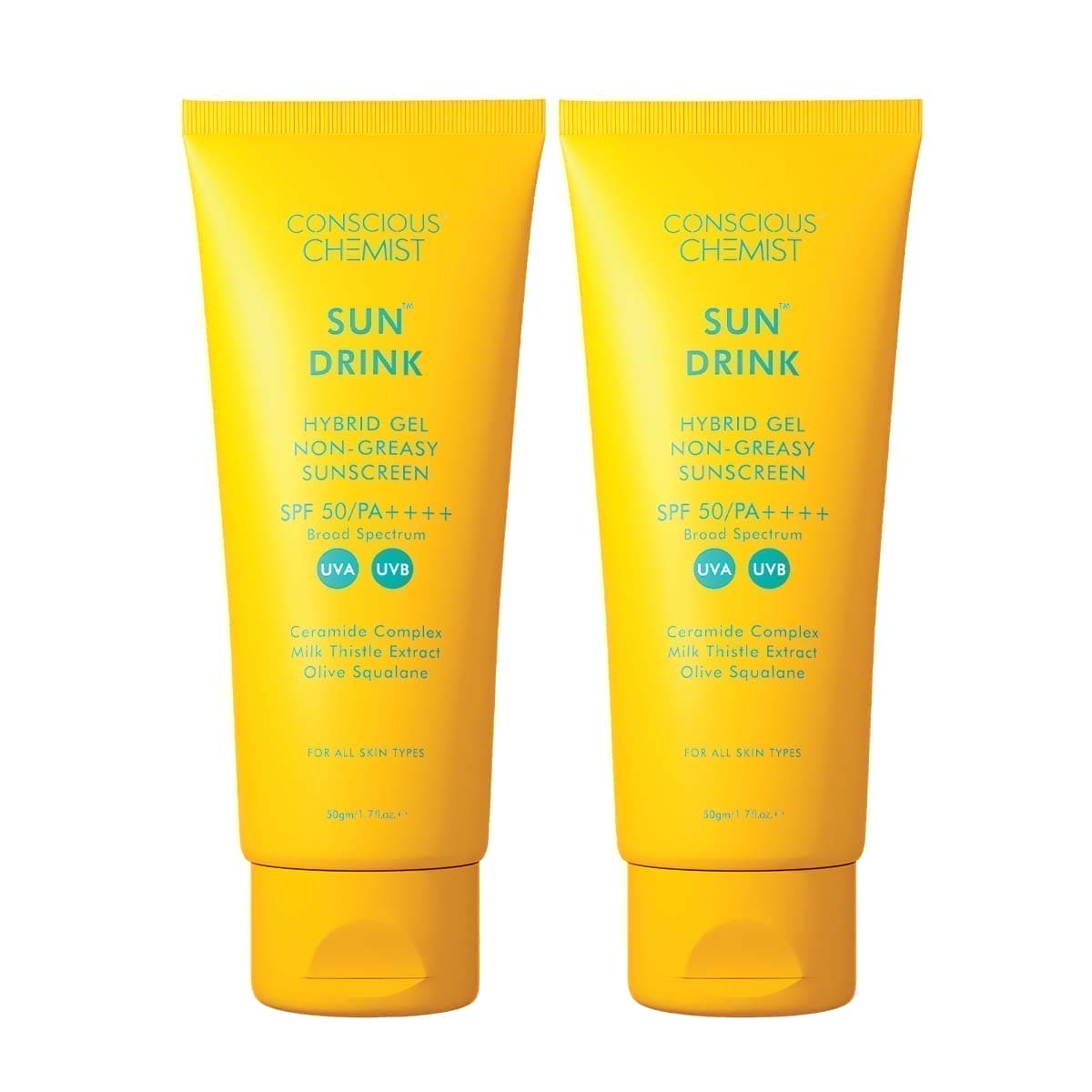Ceramide Sunscreen | SPF50 PA++++ | Dewy, Lightweight, & Oil-Free | 50 gm